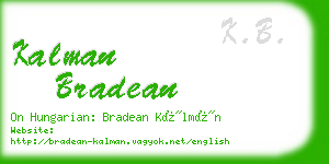 kalman bradean business card